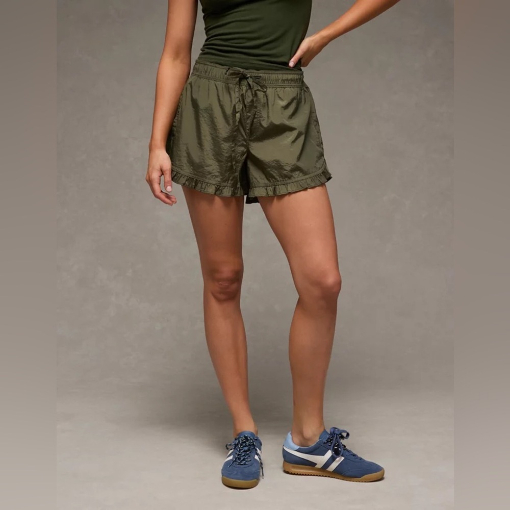 AE Stretch High-Waisted Ruffle Hem Short Women’s Size XXL Athletic Lounge